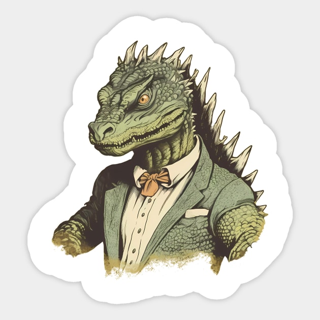 Monster Reptile Portrait Business or Reptile in Business Teacher Sticker by MLArtifex